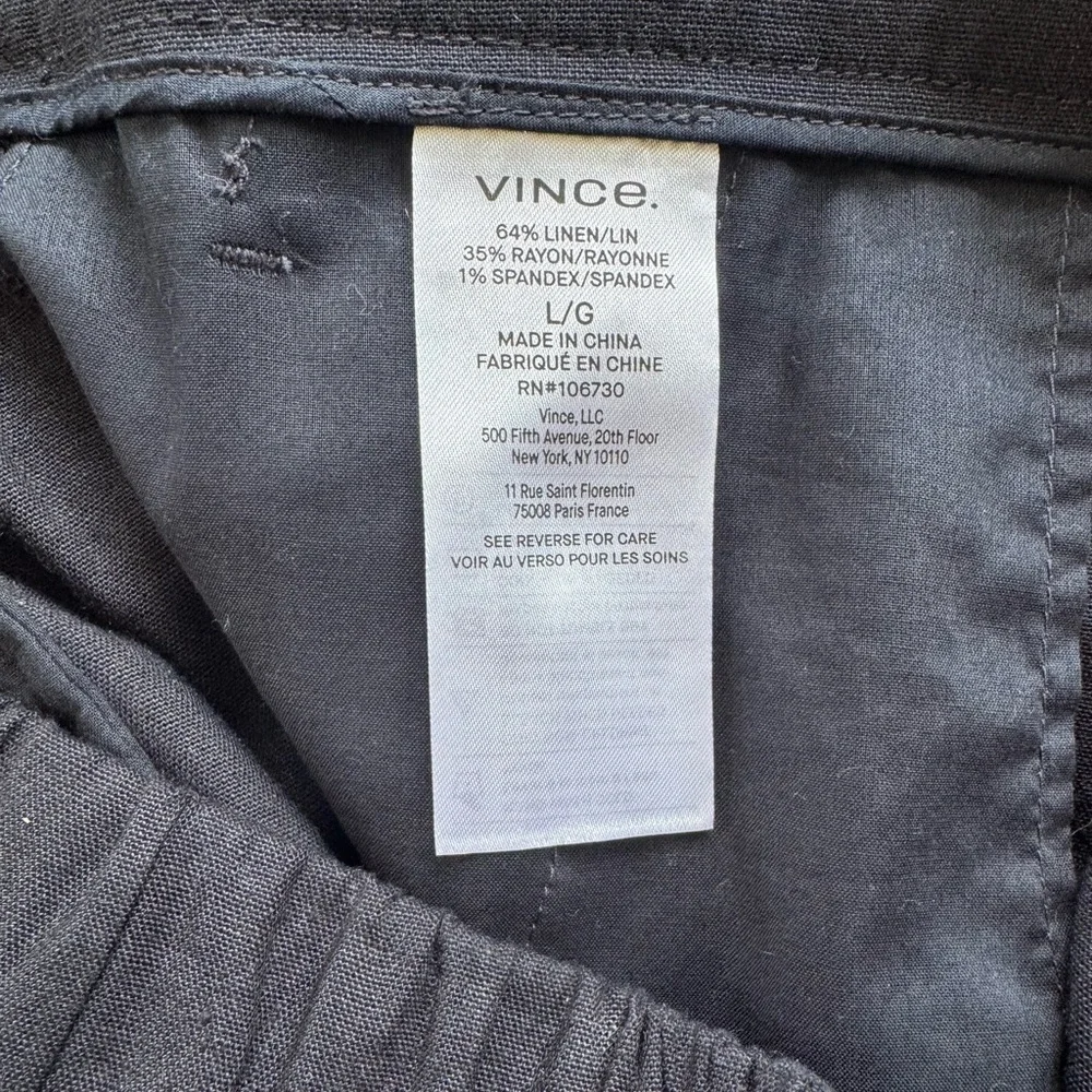 Vince Mid Rise Tapered Pull-On Pants - Soft Black